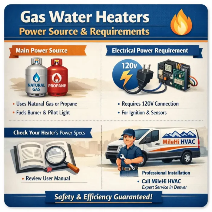 Gas Water Heaters Power Source and Requirements