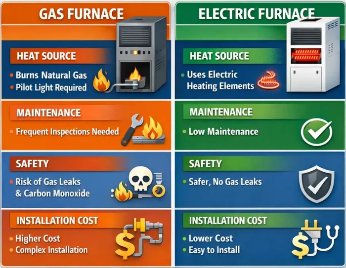 Electric vs gas furnaces