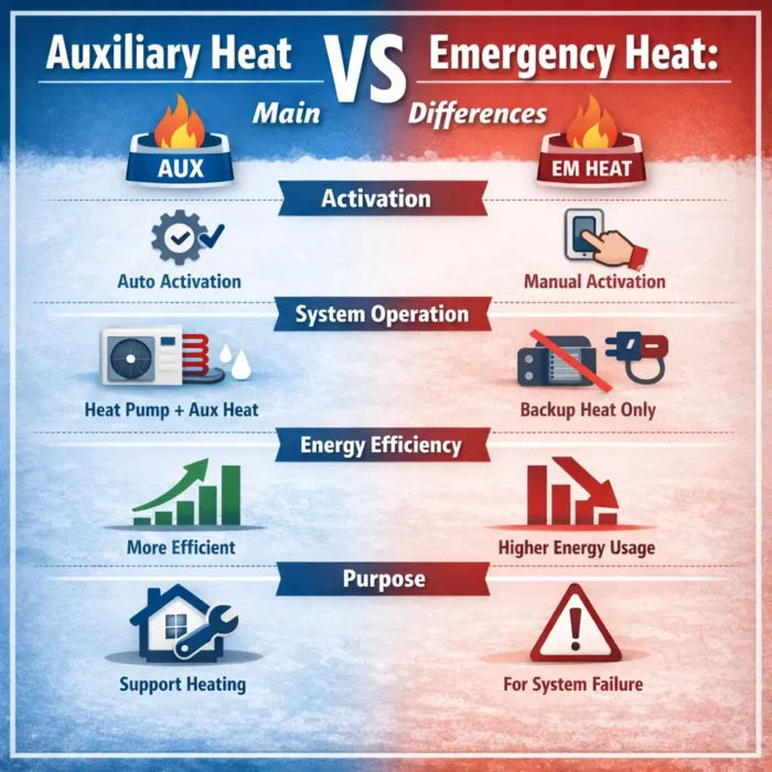Auxiliary Heat vs Emergency Heat