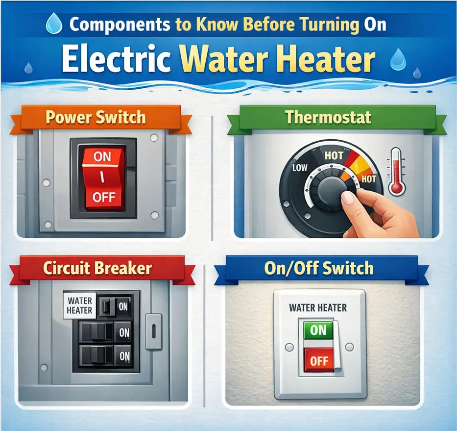 Components to know about before turning water heater system