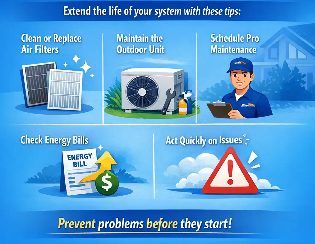 How to prevent heat pump failure