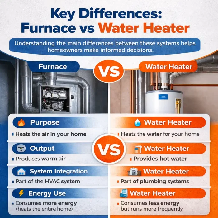 Key Differences | Furnace vs water heater