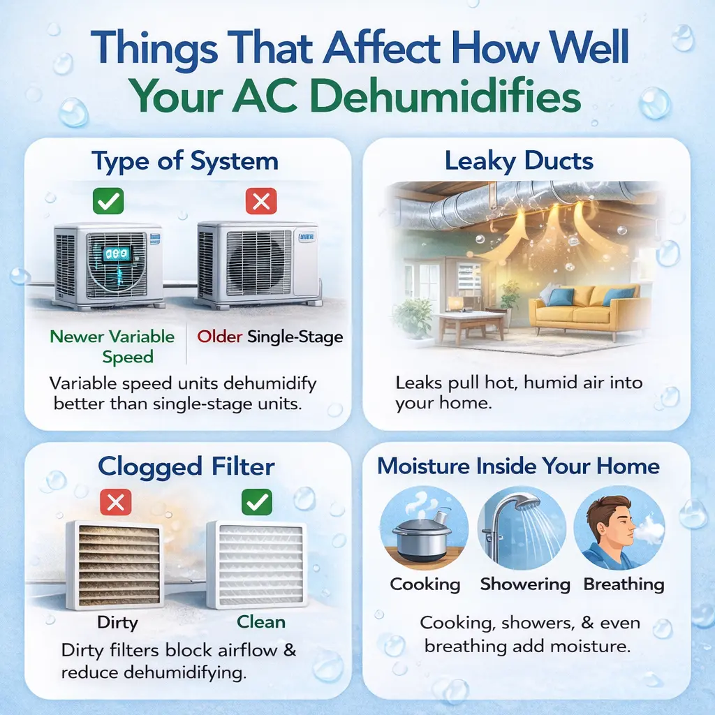 Things That Affect How Well Your AC Dehumidifies