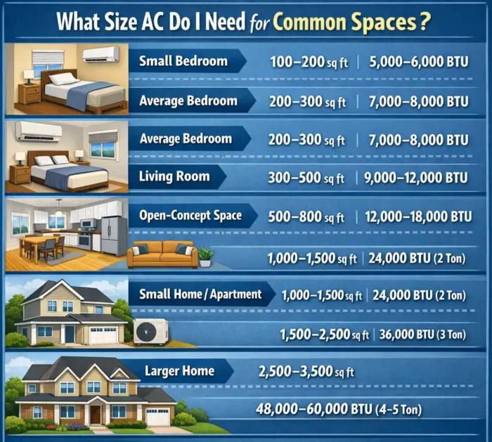 What Size AC Do I Need for Common Spaces?